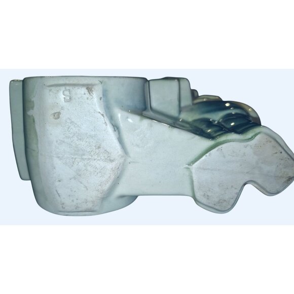 Vintage Ceramic Farmer Figurine With Wheelbarrow Planter - Picture 8 of 9